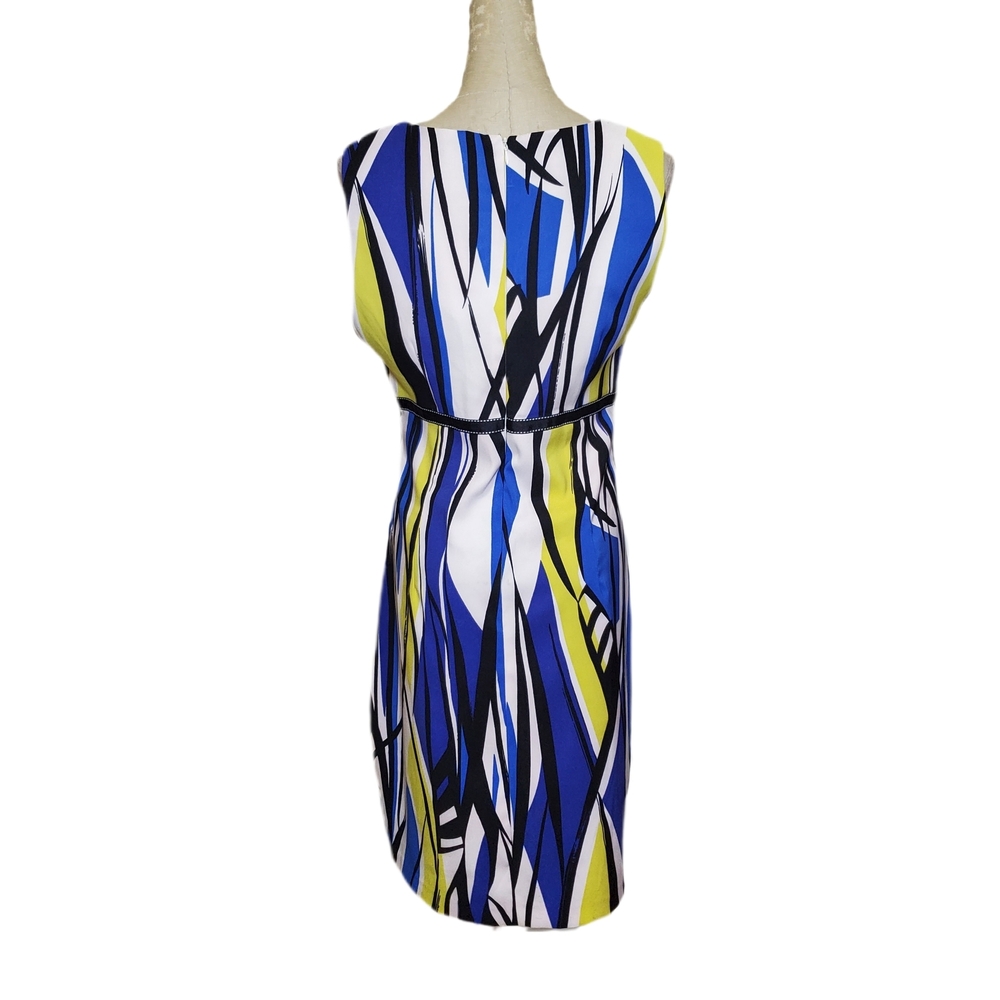 Perceptions New York Women's Blue, Yellow And White Dress Sz 8 - Picture 3 of 6